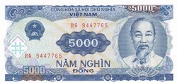 5.000 Dong 1991  Vietnám   A képen látható állapotban