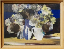 Sholz Erik (1926-1995): Konstruktív csendélet - eredeti képcsarnokos keretezésben