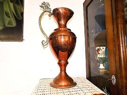 ANTIK SÁRKÁNYOS VÖRÖSRÉZ KANNA, KIÖNTŐ