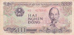 2.000 Dong 1988  Vietnám   A képen látható állapotban