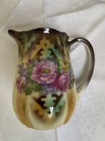 Álomszép antik romantikus rózsás porcelán vizes kancsó.