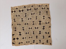 Antik afrikai szőttes Kuba népcsoport Kongó Afrika népművészete schowa raffia terítő 331 6235