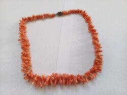 Lazac Színű Korall Nyakék / Nyaklánc Ezüst Kapoccsal
