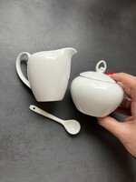 Seltmann Weiden Bavaria modern fehér cukortartó, tej(szín) kiöntő és kiskanál