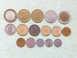 Oroszország 16 db Különböző Érme 1 5 10 Kopejka Kopek 1 5 10 20 50 100 Rubel 1991-2015