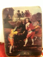 Spanyol 6 darabos Goya képek parafa háttal dobozában Új.