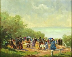 1Y777 Maya jelzéssel : Tengerparti mulatság 24.5 x 19.6 cm