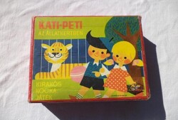 Kati-Peti az állatkertben régi retro kirakós (1055)