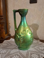 Antik Zsolnay eozin füles kancsó! 29cm!