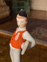 Eredeti Kőbányai Porcelángyár (Budapest) favágó porcelán figura az 1950–60-as évekből.