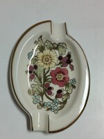 Zsolnay porcelán virág mintás hamutál