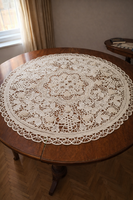 Vintage ír csipke terítő 105 cm átmérő