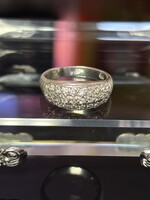 Káprázatos ezüst gyűrű, cirkónia kövekkel
