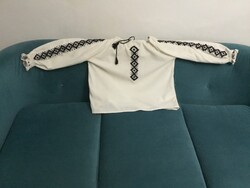 Hímzett népi vászon blúz Erdélyből - újszerű, néptáncosoknak