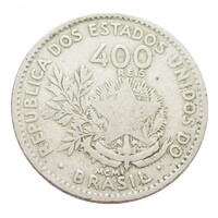 Brazília,400 reis 1901 F nikkel