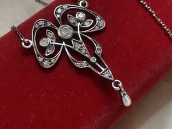 Szecessziós ezüst nyakék