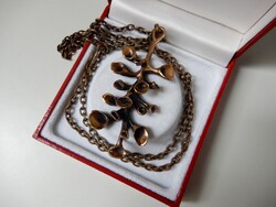 Régi finn Hannu Ikonen nagyméretű bronz medál hosszú láncon