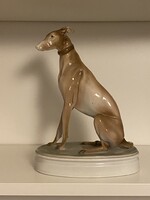 Zsolnay kézzel festett porcelán agár figura - Hibátlan állapotban