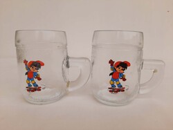 Retro vastagfalu ovis poharak