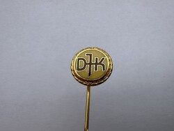 DJK /Deutsche Jugenkraft/ Német katonai sport kitűző aranyozott 53 mm 1920-45.