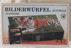 Vintage Képes  kockák / képkirakó