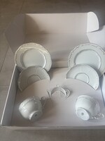 Zsolnay tollazott mintás nagy teás szett – 18K aranyozással