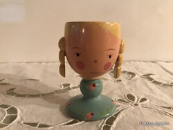 TOJÁSPOHÁR - FA - FESTETT - FÉNYES - RÉGI - 8 x 4,5 cm - RITKA LELET - NÉMET  - HIBÁTLAN