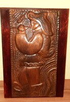 Réz domborított falikép – Juhász furulyával