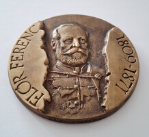 Flór Ferenc  Pestmegyei Flór Ferenc  Kórház  Kerepestarcsa 1994 bronz emlék plakett  8,5 cm díszdobo