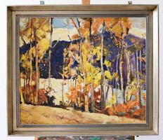 Ördögh László festmény : Őszi erdő 70x60 cm