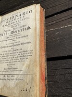 Olasz–német kéziszótár – Graz 1816 – korabeli kötésben