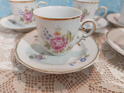 Hollóházi Hajnalka mintás, porcelán kávés csészék