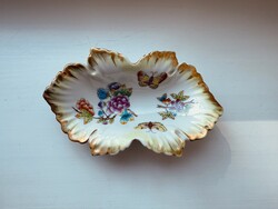 Herendi Viktória mintás levél alakú tál