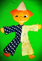 1980'S CCCP  MOSZKVA BURATTINO mozgatható plasztik lapos BOHÓC figura játék 25 cm