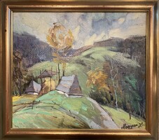 Magyar Làszló: Tájkép I. - olaj, vászon