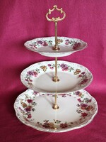 Zsolnay pillangós emeletes tál