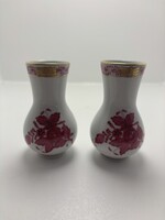 Herendi Lila Apponyi mintás mini váza pár – 9 cm