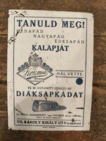 Régi szórólap, Kozma kalap és sapka készítő,papírrégiség gyűjtőknek