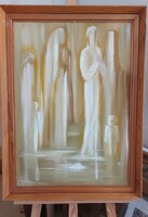 Gaál Csilla misztikus festménye  58x79 cm kerettel