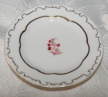 Zsolnay Porcelán Gyűrűtartó / Kistányér – Kézzel Festett Tollazott Minta – Hibátlan