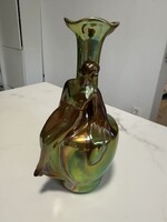 Zsolnay női akt vázán eozin mázas -Jubileum edition