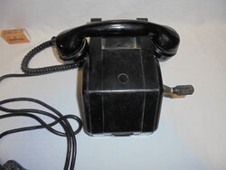 "Telefonwerk Belogradstickh" - régi bakelitházas kurblis, tekerős telefon