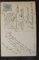 Bér Dezső festőművész autográf képeslapja Raith Ellának, 1907.: rajta A. v. Mildenburg fotó