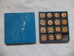 Retro lemez puzzle 15-ös játék, Lemezárugyár (1508)