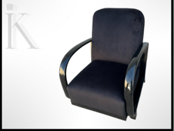 Fekete art deco fotel