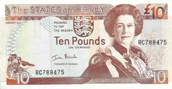 10 font pound pounds 2000 Jersey aUNC I. Black Erzsébet királynő