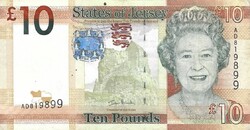 10 font pound pounds 2010 Jersey I. Black Erzsébet királynő