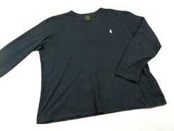 EREDETI RALPH LAUREN (XL) FÉRFI SÖTÉTSZÜRKE HOSSZÚ UJJÚ PÓLÓ