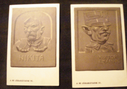 Kner képeslapok - Bér Dezső politikai karikatúrák