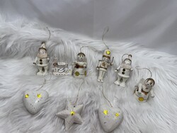 Retro  régi karácsonyfadísz,fa figurák